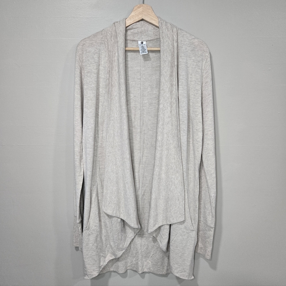 Active Life Women's Light Cream Drape Cardigan